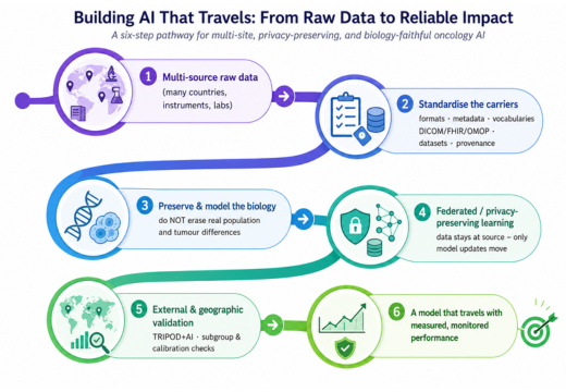Six-step pathway for building oncology AI that travels